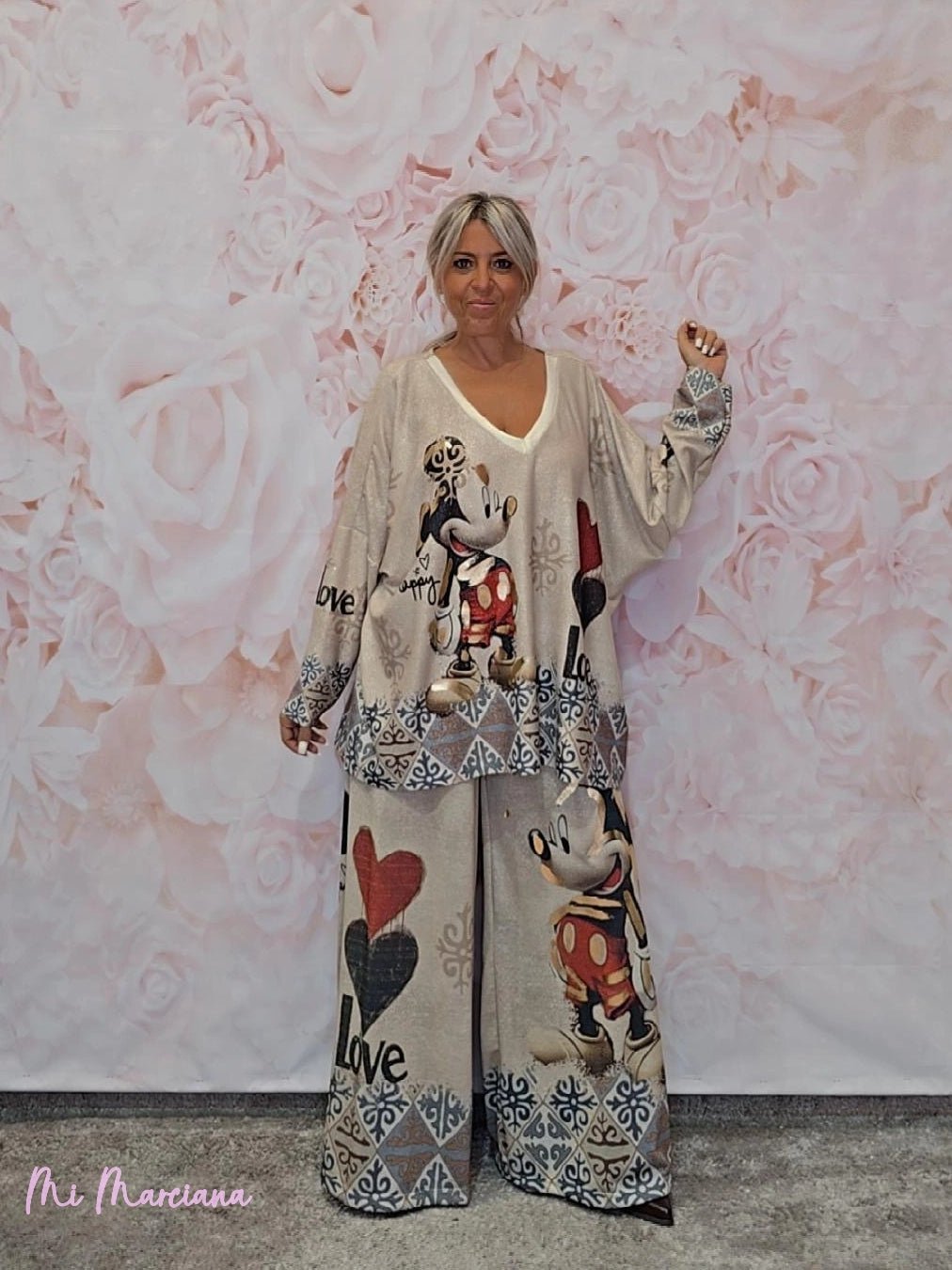 PANTALÓN ESTAMPADO LUREX - Mi Marciana