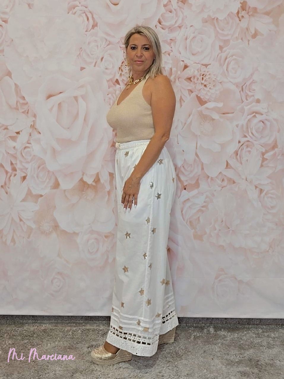 PANTALON ESTRELLAS BLONDA - Mi Marciana