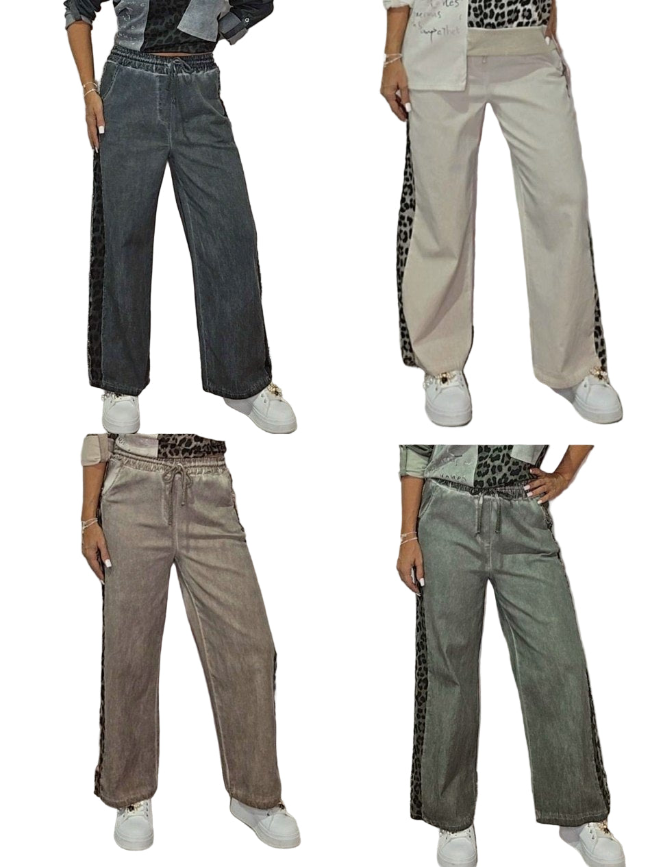 PANTALÓN LAVADO ANIMAL PRINT - Mi Marciana