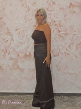 PANTALÓN PANAMÁ FLECOS MARRÓN - Mi Marciana