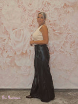 PANTALÓN POLIPIEL PALAZZO - Mi Marciana