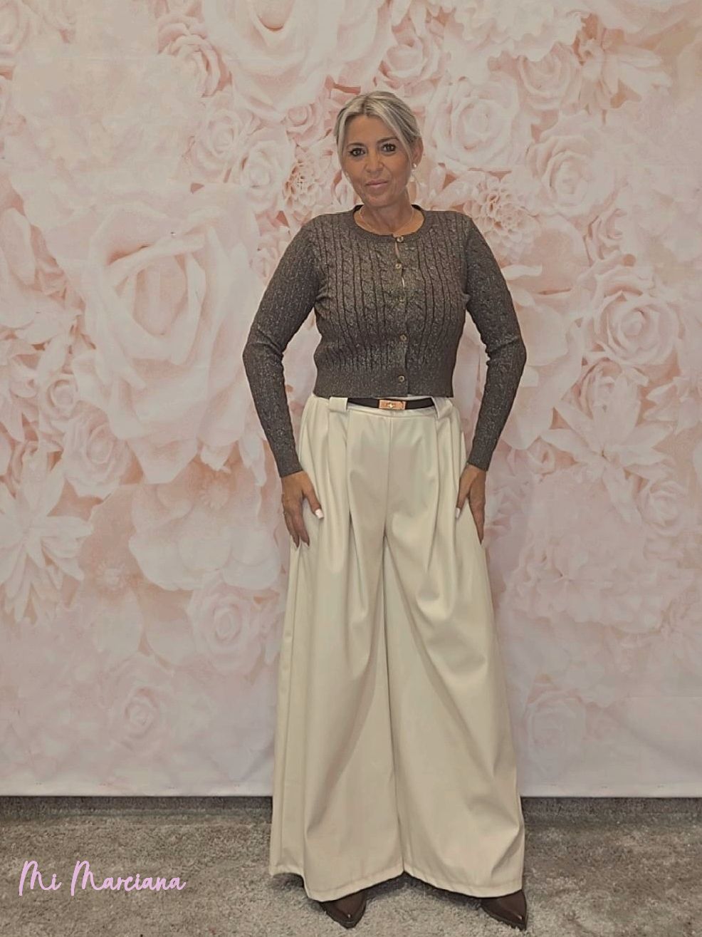 PANTALÓN POLIPIEL PALAZZO - Mi Marciana
