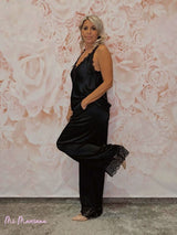 PANTALÓN SATÉN BAJO ENCAJE - Mi Marciana