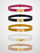 CINTURÓN DE PIEL CON HEBILLA PRIMAVERA AJUSTABLE