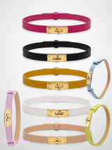 CINTURÓN DE PIEL CON HEBILLA PRIMAVERA AJUSTABLE