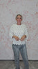 Openwork embossed sweater