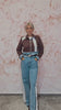 Conjunto de Jeans com Strass e Renda Sem Dia