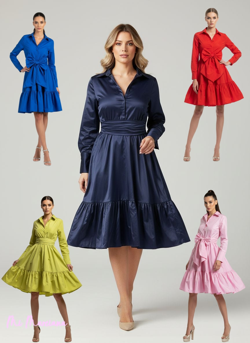 VESTIDO CAROLINA CORTO MARINO