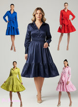 VESTIDO CAROLINA CORTO MARINO