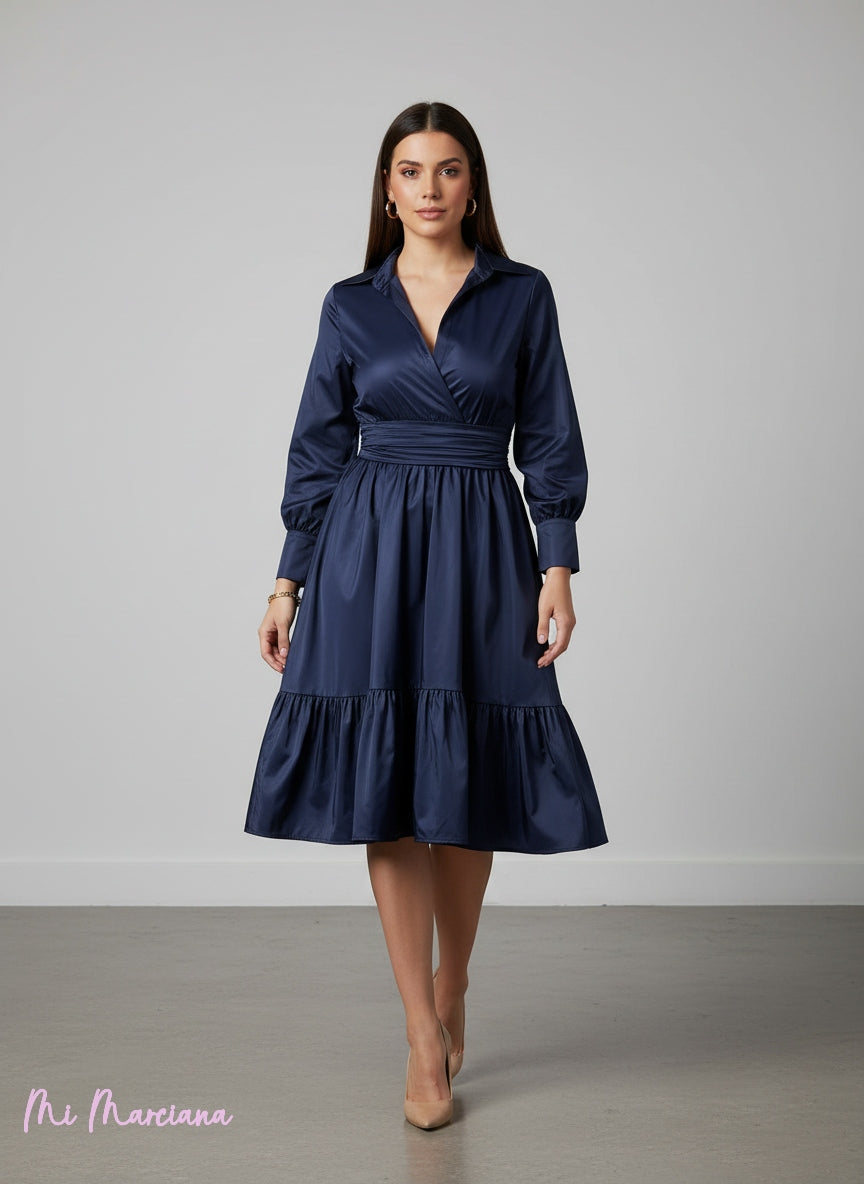 VESTIDO CAROLINA CORTO MARINO