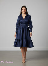 VESTIDO CAROLINA CORTO MARINO