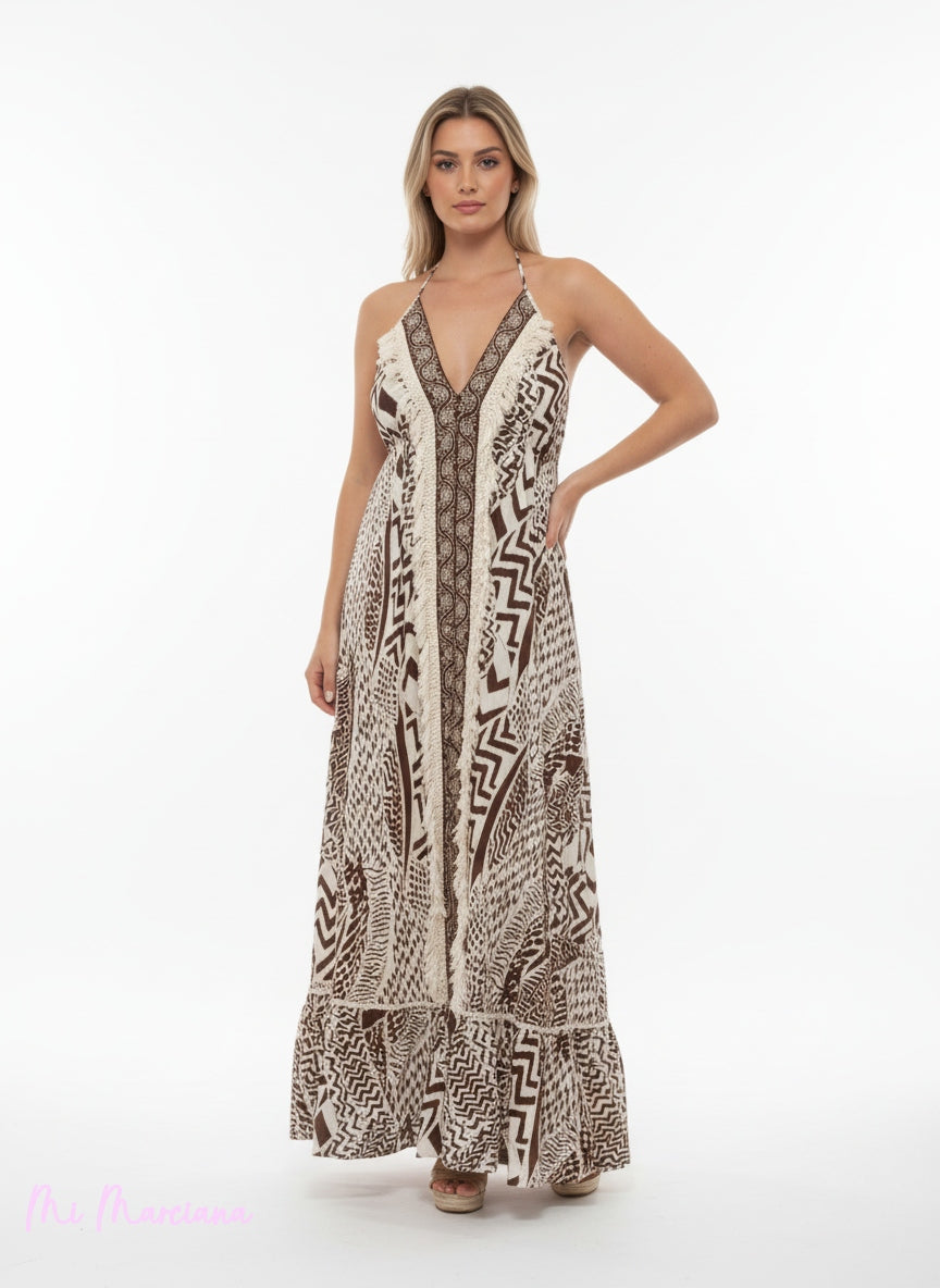 VESTIDO LARGO FORMENTERA ESTAMPADO JOT