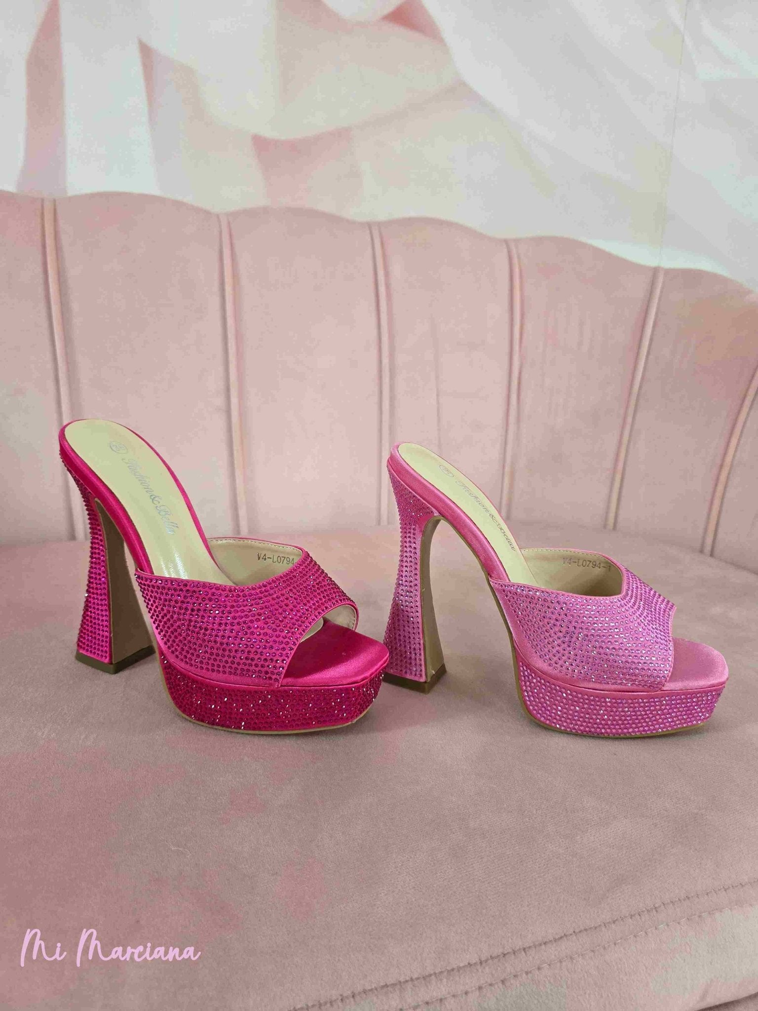 SANDALIA PLATAFORMA STRASS - Mi Marciana