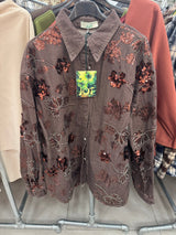 SOBRE CAMISA VAQUERA HOJAS LENTEJUELAS JOT - Mi Marciana