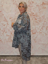 SOBRECAMISA MAXI ASIMÉTRICA ENCAJE JOT - Mi Marciana