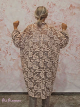 SOBRECAMISA MAXI ASIMÉTRICA ENCAJE JOT - Mi Marciana