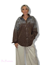 SOBRECAMISA OVERSIZE VAQUERA LAVADA STRASS - Mi Marciana