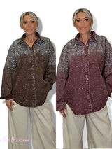 SOBRECAMISA OVERSIZE VAQUERA LAVADA STRASS - Mi Marciana
