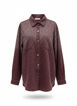 SOBRECAMISA OVERSIZE VAQUERA LAVADA STRASS - Mi Marciana