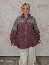 SOBRECAMISA OVERSIZE VAQUERA LAVADA STRASS - Mi Marciana