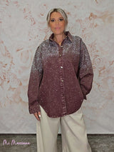SOBRECAMISA OVERSIZE VAQUERA LAVADA STRASS - Mi Marciana