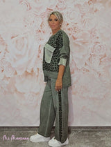 SUDADERA LAVADA METALIZADA ANIMAL PRINT - Mi Marciana