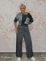 SUDADERA LAVADA METALIZADA ANIMAL PRINT - Mi Marciana