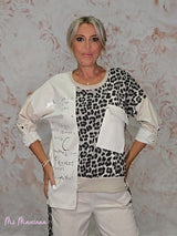 SUDADERA LAVADA METALIZADA ANIMAL PRINT - Mi Marciana