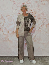 SUDADERA LAVADA METALIZADA ANIMAL PRINT - Mi Marciana