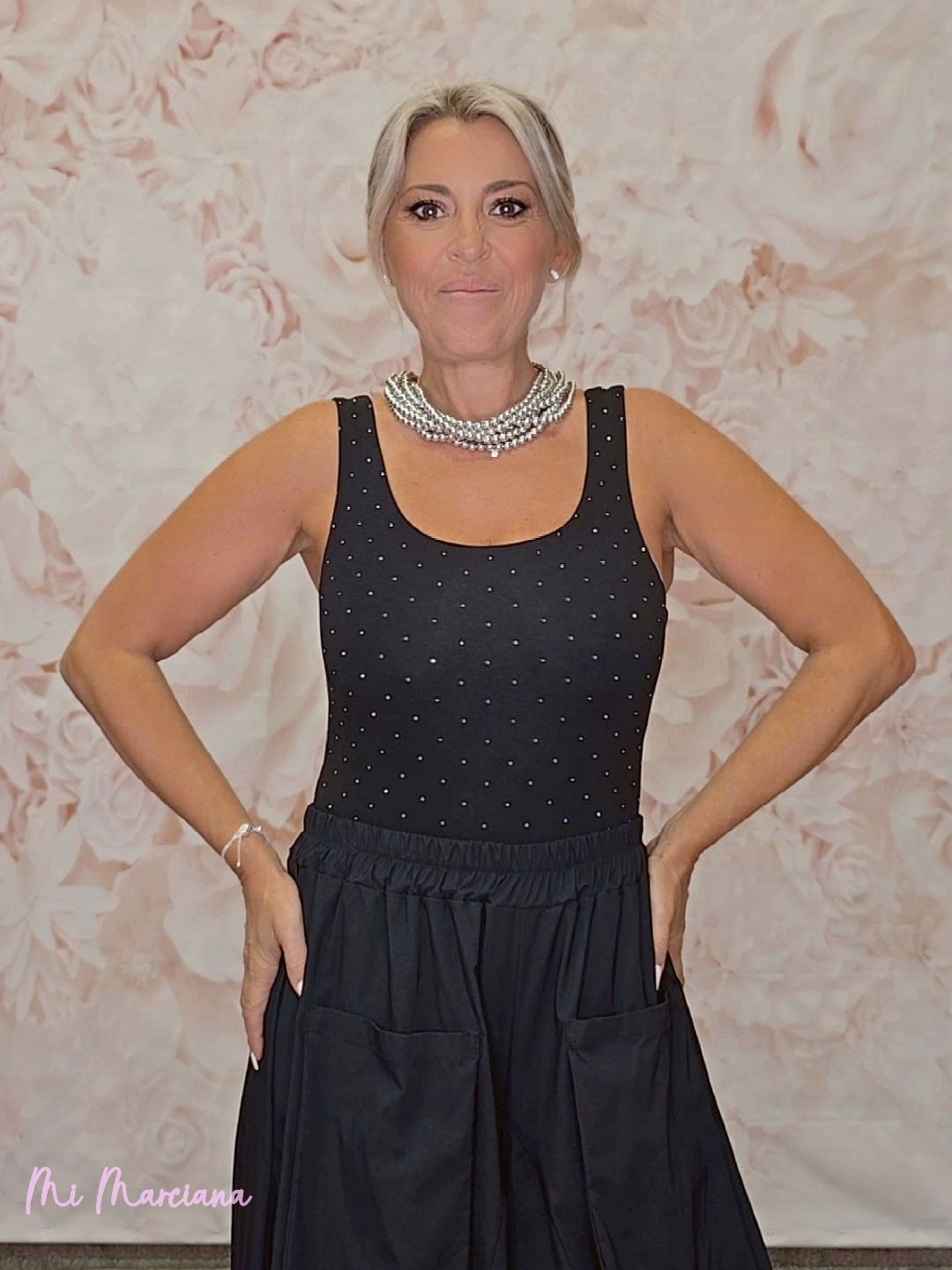 TOP BODY TIRANTES STRASS - Mi Marciana