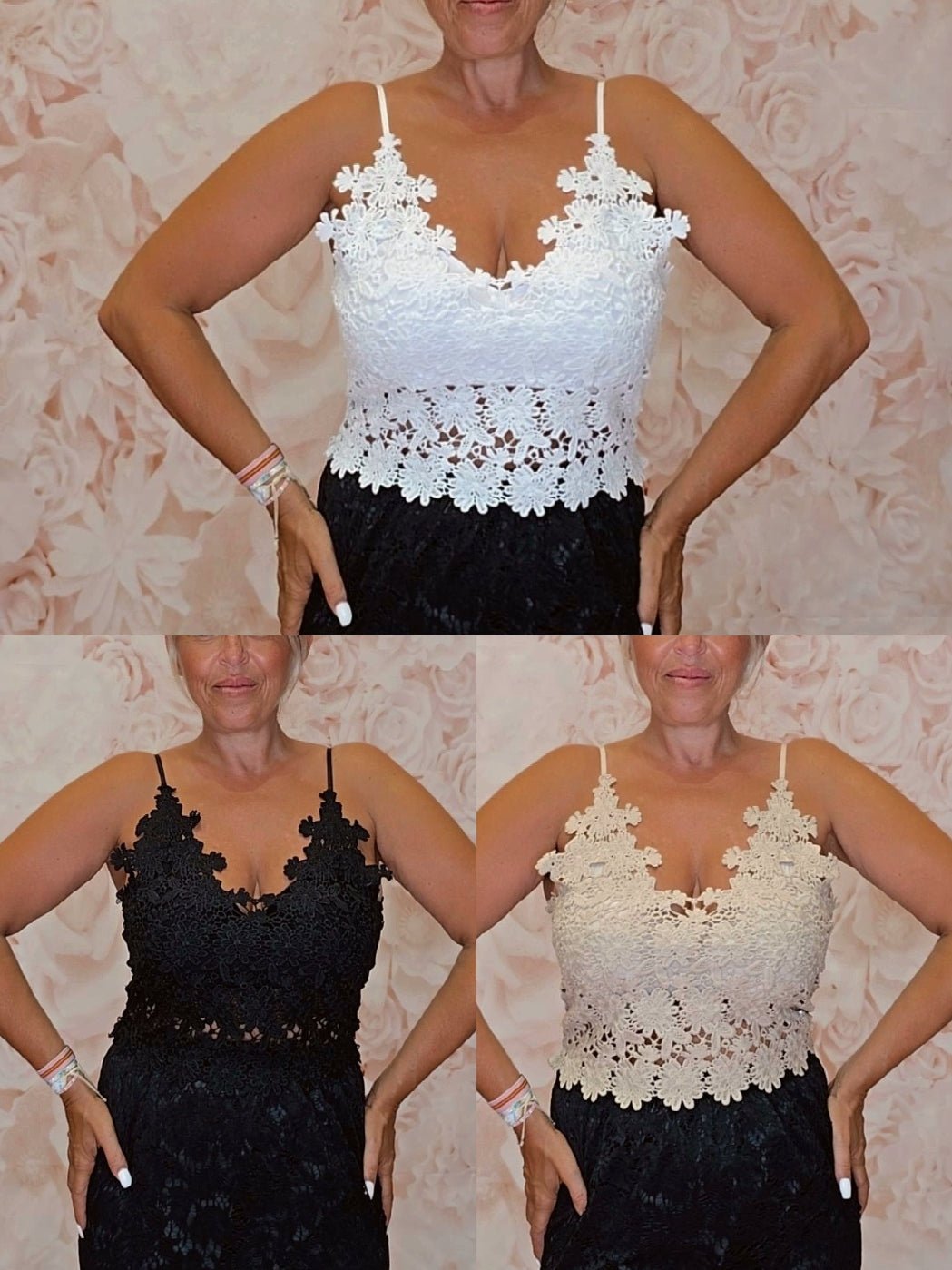 TOP BRALETTE BLONDA ENCAJE - Mi Marciana