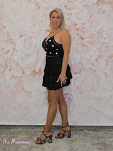 TOP BRALETTE BLONDA FLORES - Mi Marciana