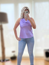 TOP LENCERO ESCOTE DRAPEADO LILA - Mi Marciana