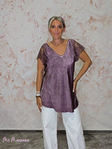 TOP LENCERO MANGA ENCAJE JOT - Mi Marciana