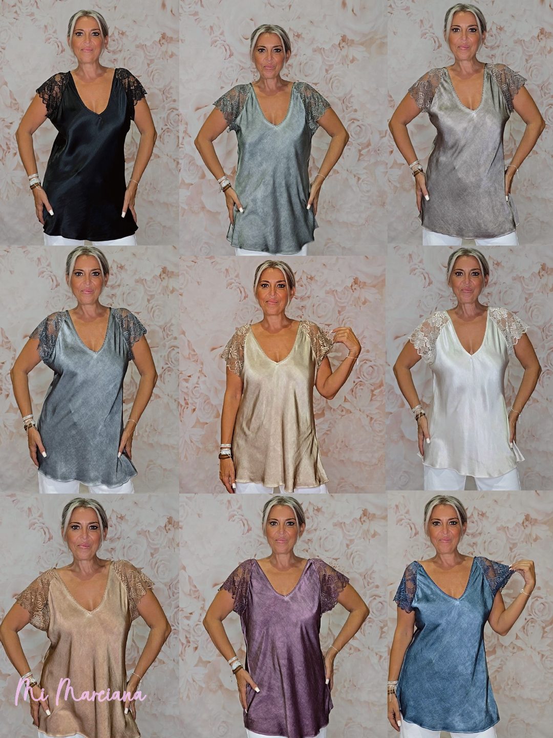 TOP LENCERO MANGA ENCAJE JOT - Mi Marciana