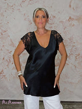 TOP LENCERO MANGA ENCAJE JOT - Mi Marciana