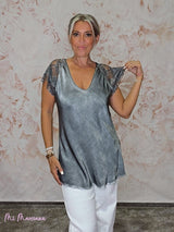 TOP LENCERO MANGA ENCAJE JOT - Mi Marciana