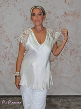 TOP LENCERO MANGA ENCAJE JOT - Mi Marciana