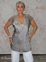 TOP LENCERO MANGA ENCAJE JOT - Mi Marciana