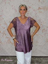 TOP LENCERO MANGA ENCAJE JOT - Mi Marciana