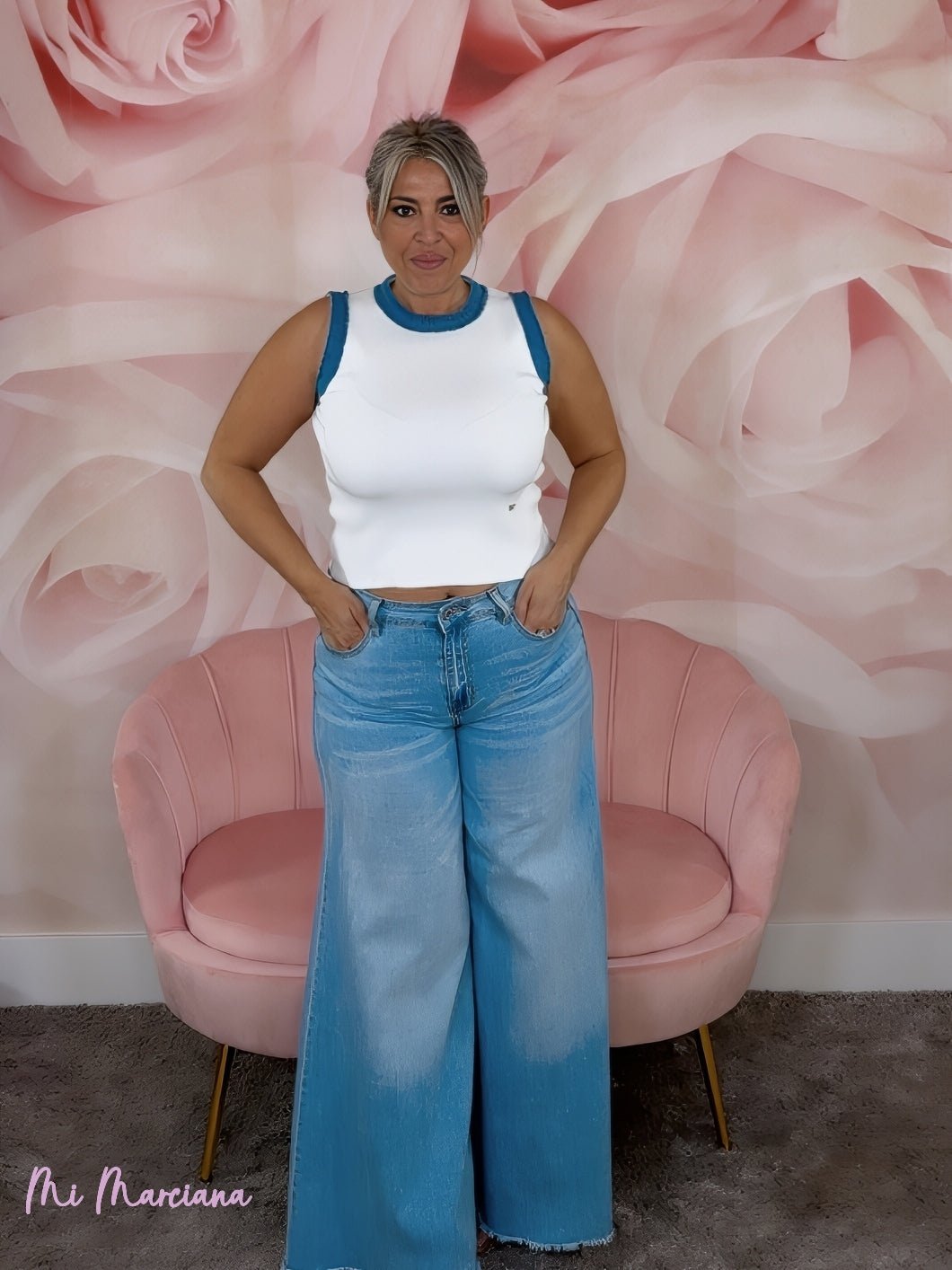 TOP PUNTO RIBETE VAQUERO - Mi Marciana