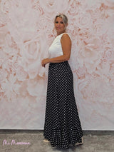 TOP SATÉN COMBINADO NUDO LATERAL - Mi Marciana