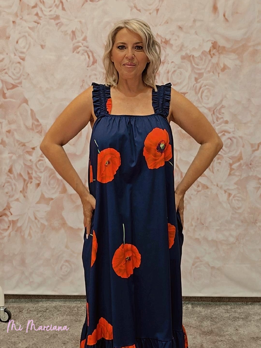 VESTIDO AMAPOLA MARINO - Mi Marciana