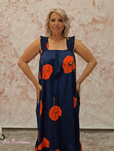 VESTIDO AMAPOLA MARINO - Mi Marciana