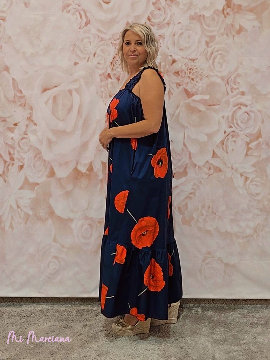 VESTIDO AMAPOLA MARINO - Mi Marciana