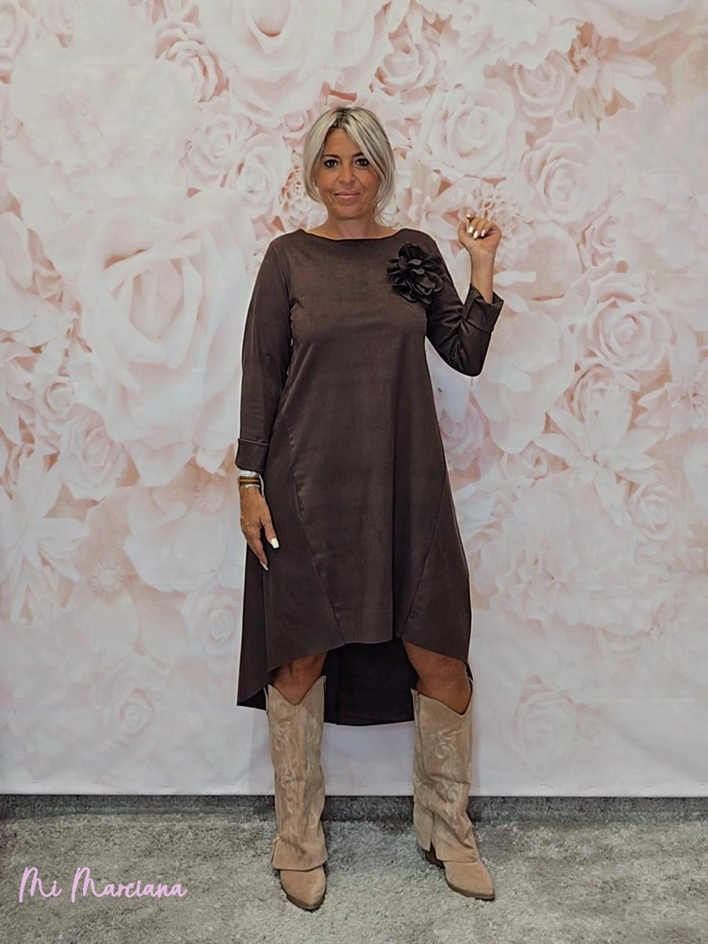 VESTIDO ANTELINA ASIMÉTRICO JOT - Mi Marciana