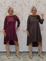 VESTIDO ANTELINA ASIMÉTRICO JOT - Mi Marciana