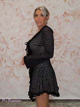 VESTIDO ASIMÉTRICO PUNTO CHORRERAS JOT - Mi Marciana