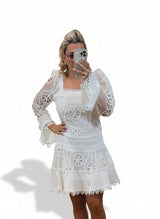 VESTIDO BORDADO BLANCO - Mi Marciana