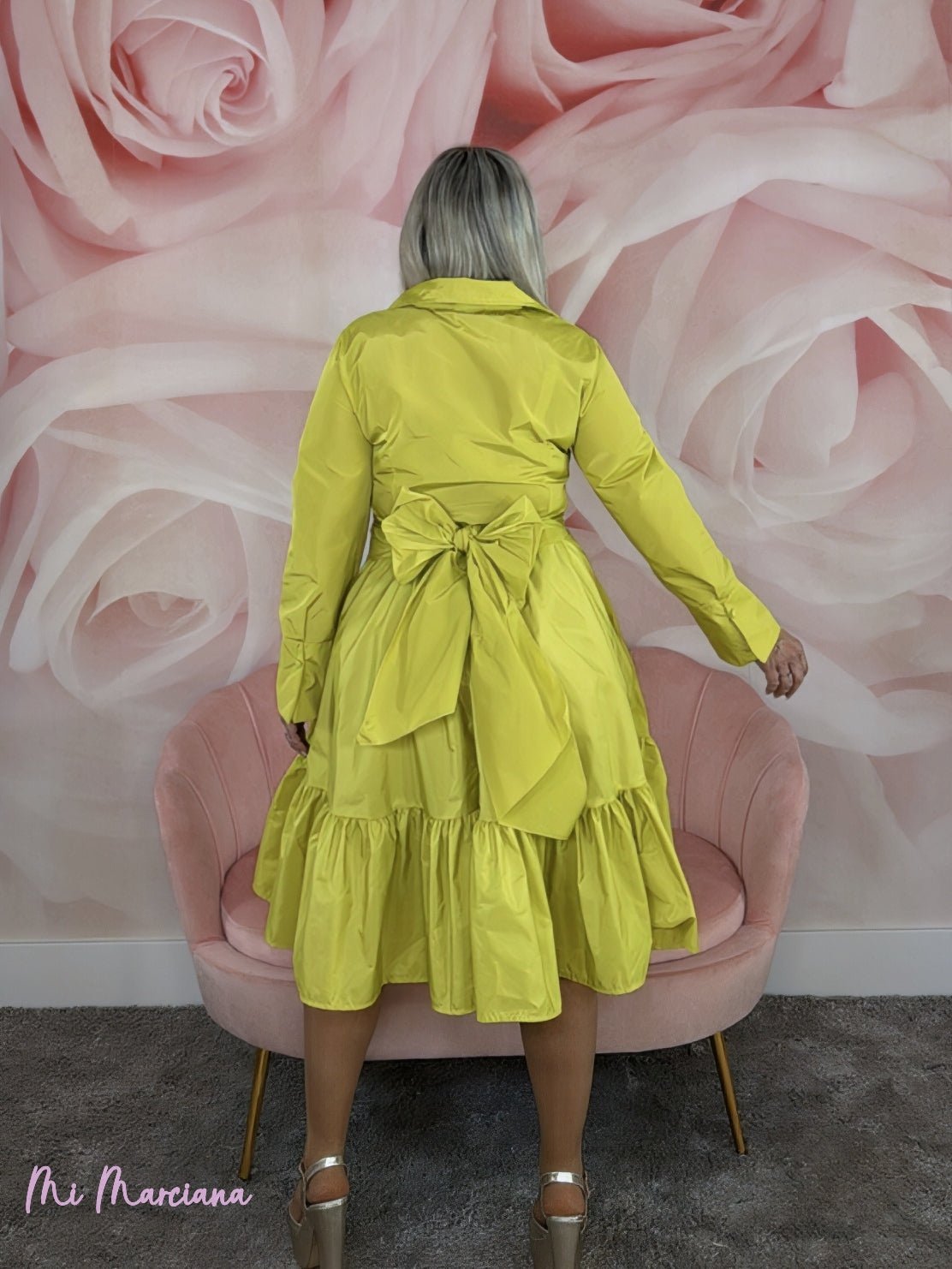 VESTIDO CAROLINA CORTO LIMA - Mi Marciana